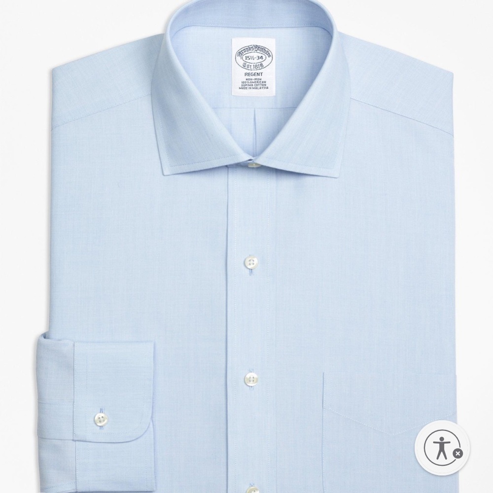 Brooks Brothers Regent Dress Shirt, Non-Iron Spread Collar